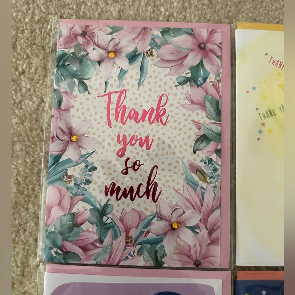 New 5 of Magidesign 3D Thank You Cards with envelopes.